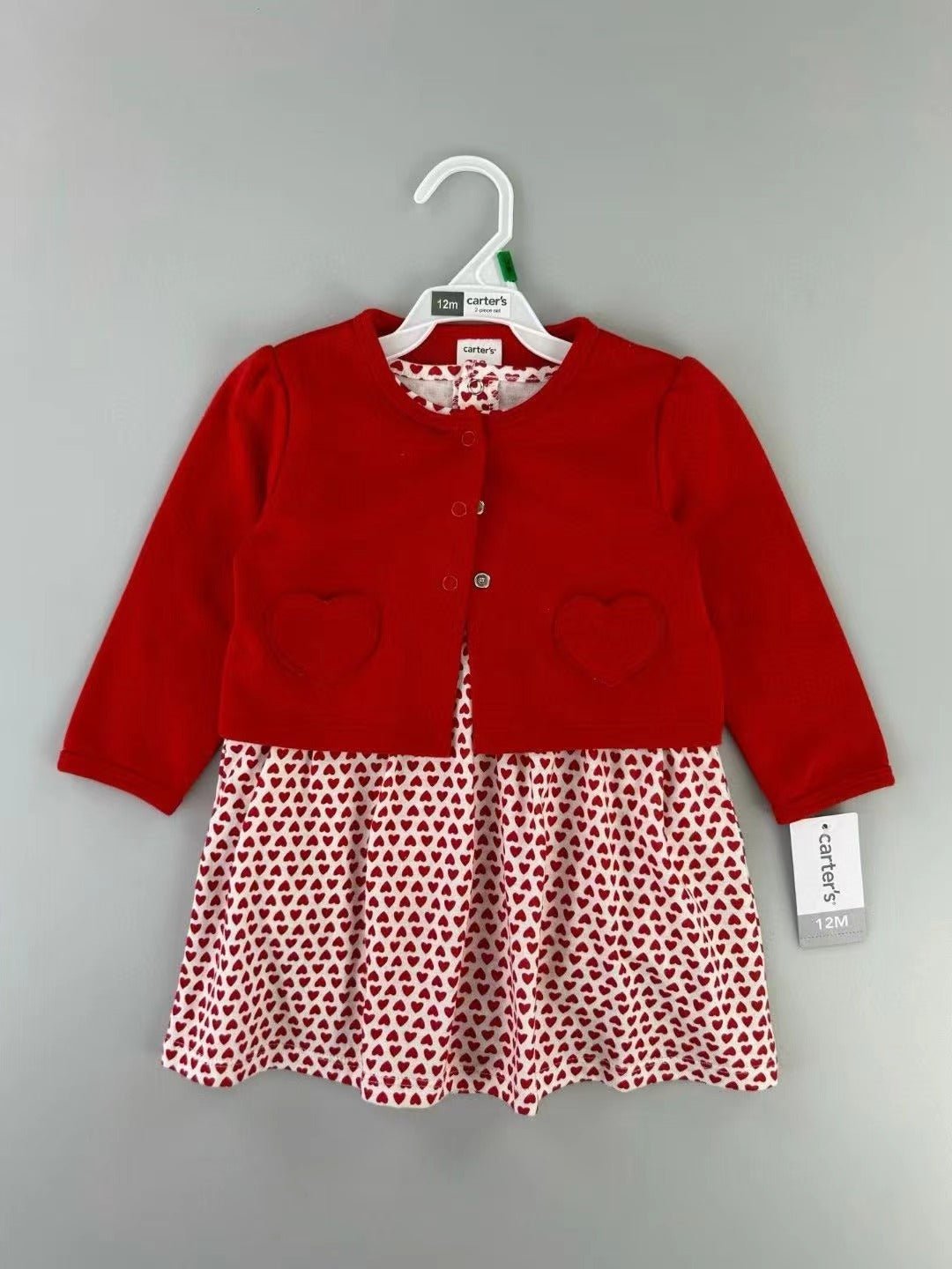 Baby Girl Floral Dress with Cardigan – 2 - Piece Set (Multiple Colors) - Little Sprouts & Co. DeMaMa