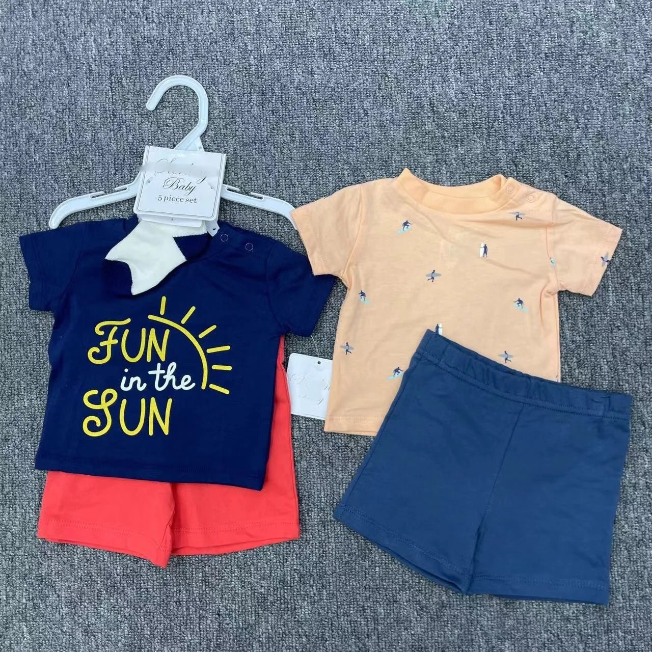 Baby Boy Outfit Set – T-Shirts, Shorts & Socks - Little Sprouts & Co. DeMaMa