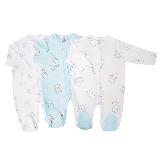 Baby Sleepsuit Set – Assorted Designs for Boys & Girls (3 - Pack) - Little Sprouts & Co. DeMaMa