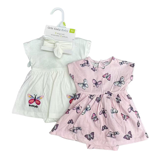 Baby Girl 3 - Piece Dress Set – Multiple Designs - Little Sprouts & Co. DeMaMa