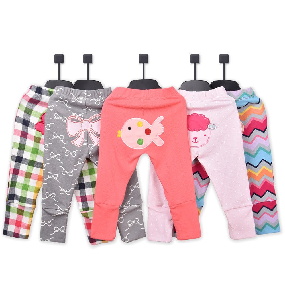 Baby Pants Set – Unisex, Multi - Color & Character Print (5 - Pack) - Little Sprouts & Co. DeMaMa