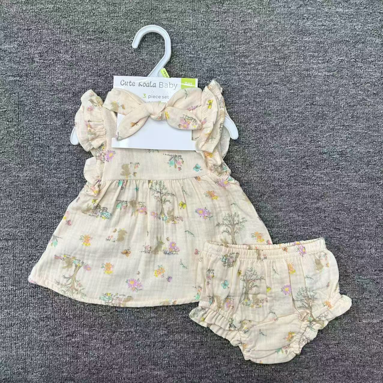 Baby Girl Dress with Bloomers & Headband – Multiple Designs - Little Sprouts & Co. DeMaMa