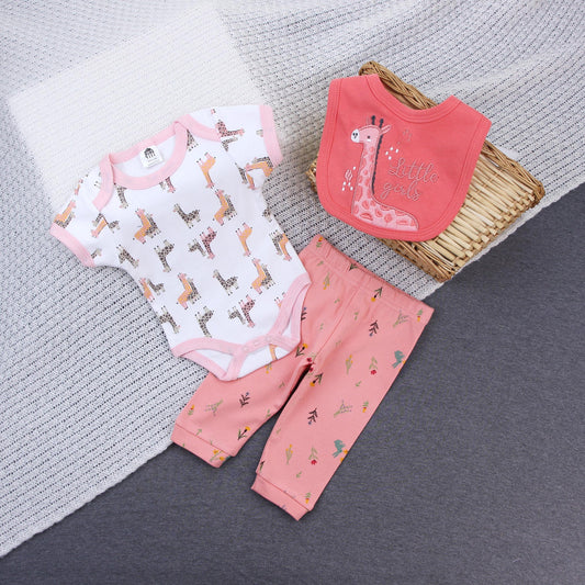 Baby Bodysuit & Bib Set – Animal & Nature Prints - Little Sprouts & Co. DeMaMa