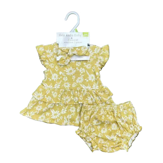 Baby Girl 3 - Piece Floral Outfit Set (Top, Bloomers & Headband) – Multiple Designs - Little Sprouts & Co. DeMaMa