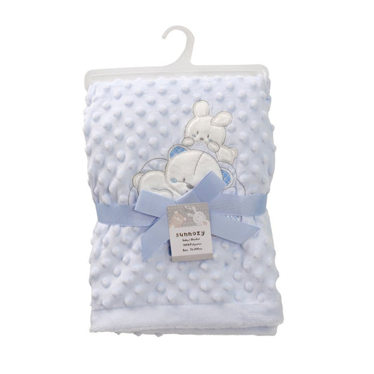 Plush Teddy Baby Blanket – Ultra Soft Minky Texture - Little Sprouts & Co. DeMaMa