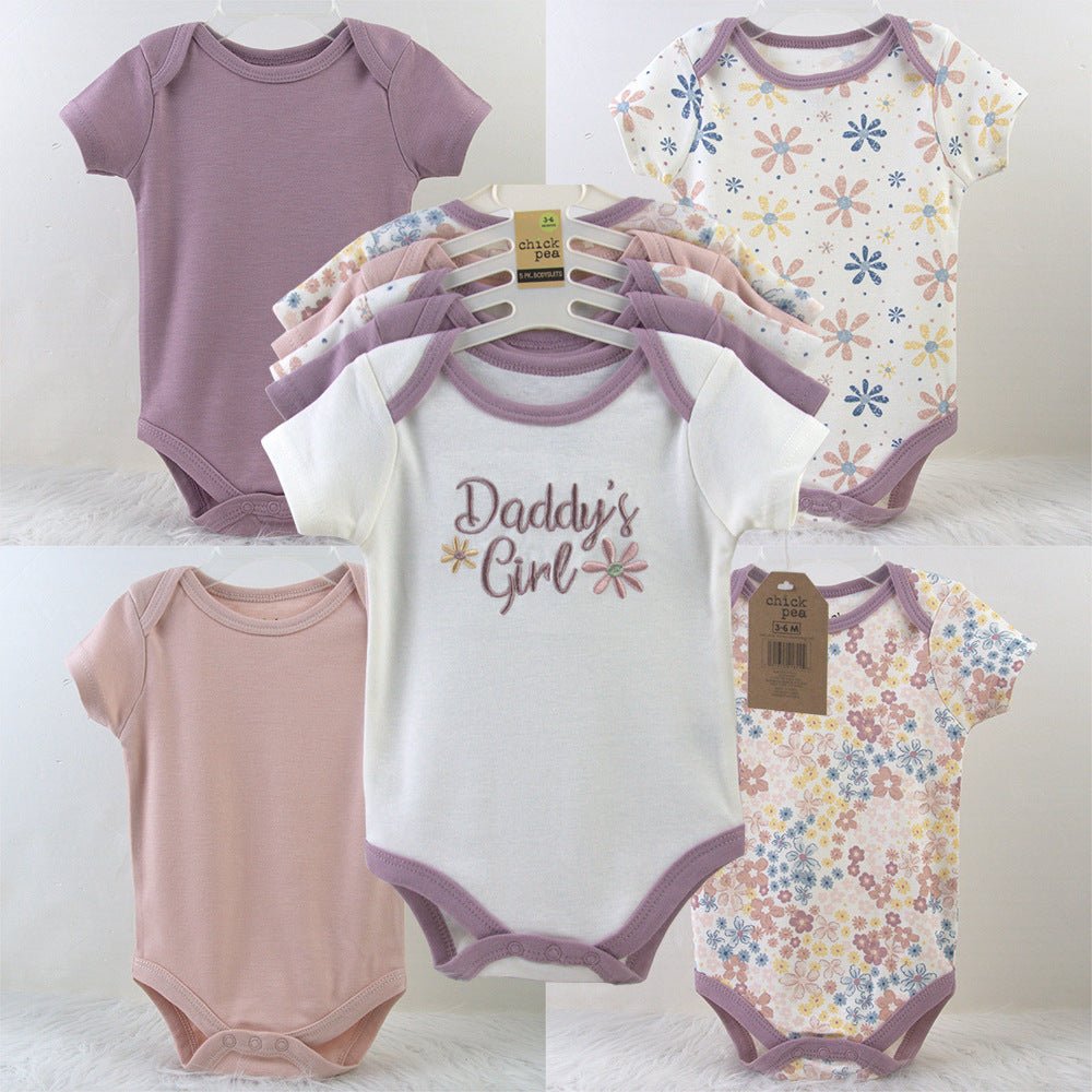 Baby Bodysuit Set – Mixed Colors & Designs (5 - Pack) - Little Sprouts & Co. DeMaMa