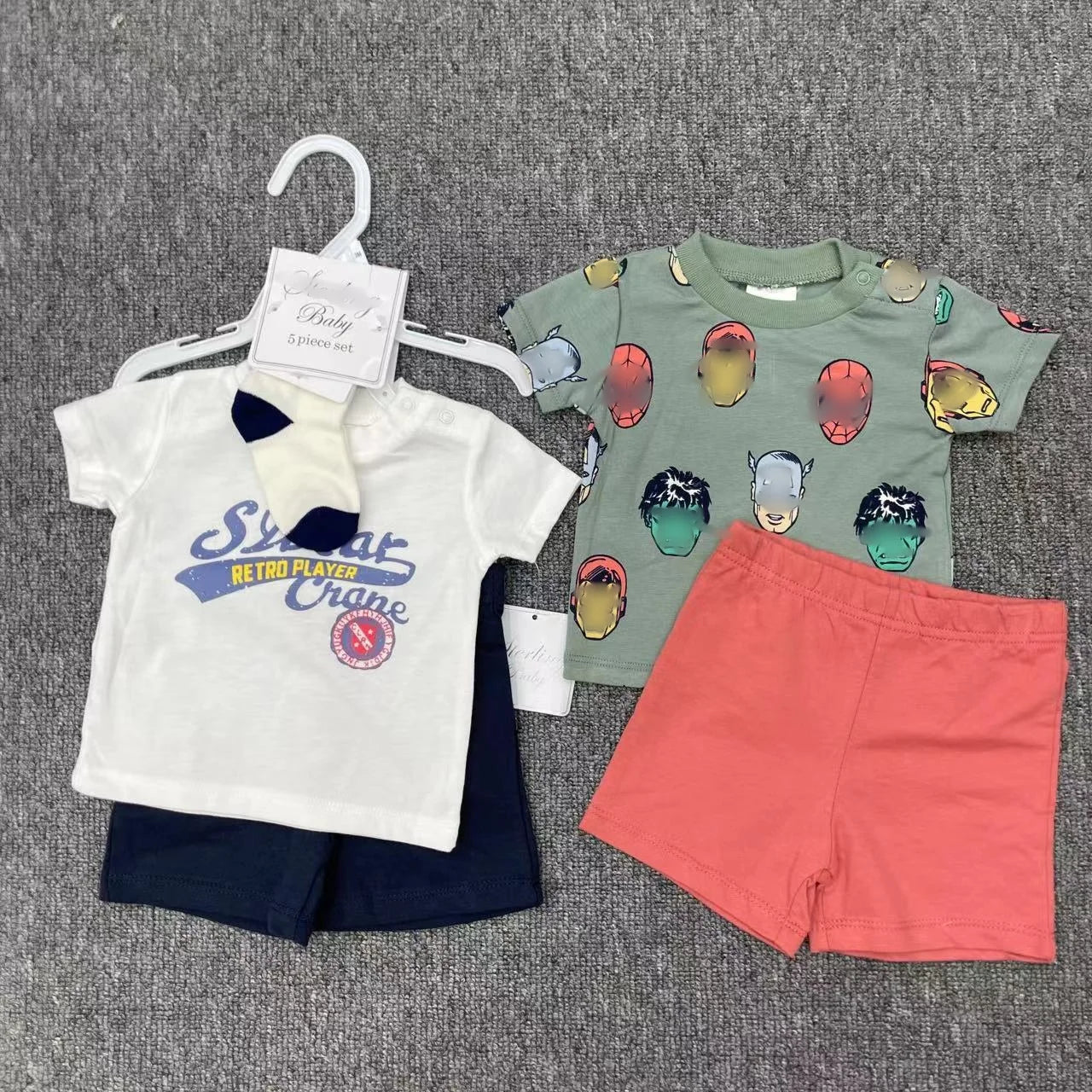 Baby Boy Outfit Set – T-Shirts, Shorts & Socks - Little Sprouts & Co. DeMaMa