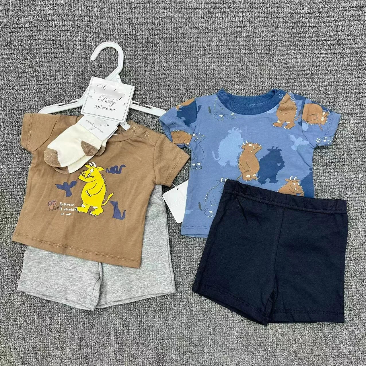 Baby Boy Outfit Set – T-Shirts, Shorts & Socks - Little Sprouts & Co. DeMaMa