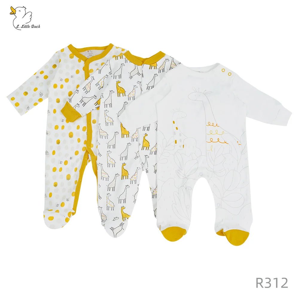 Baby Sleepsuit Set – Assorted Designs for Boys & Girls (3 - Pack) - Little Sprouts & Co. DeMaMa