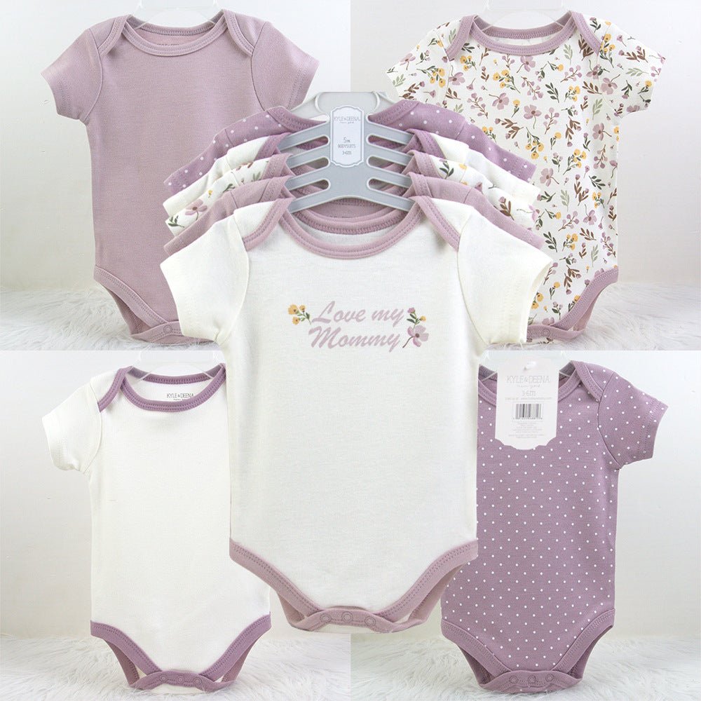 Baby Bodysuit Set – Mixed Colors & Designs (5 - Pack) - Little Sprouts & Co. DeMaMa