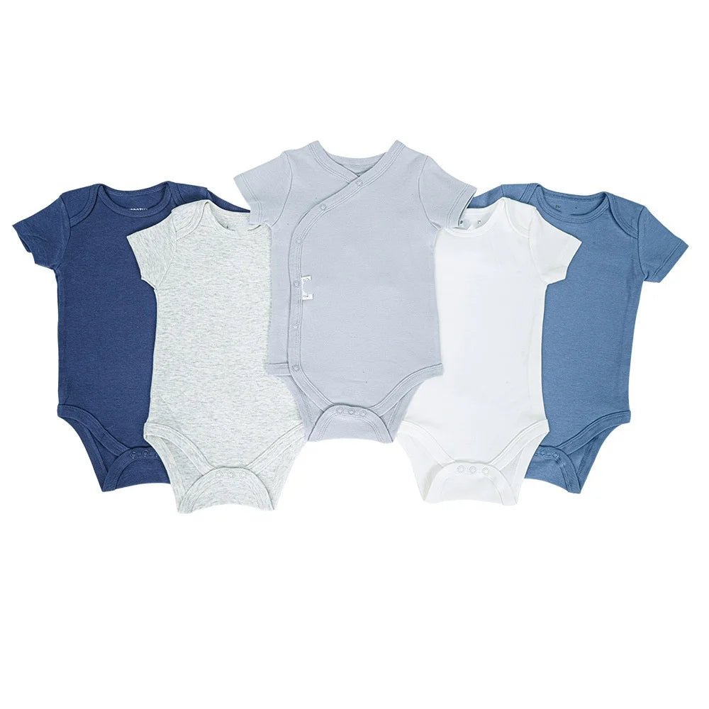 High - quality 5 - piece Set of 0 - 9 Months Baby Cotton Onesie Baby Clothes Baby Crawling Clothes - Little Sprouts & Co. DeMaMa
