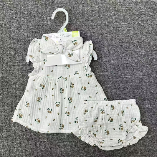 Baby Girl Dress with Bloomers & Headband – Multiple Designs - Little Sprouts & Co. DeMaMa