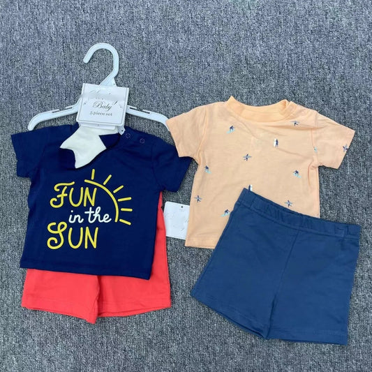 Baby Boy Outfit Set – T-Shirts, Shorts & Socks - Little Sprouts & Co. DeMaMa