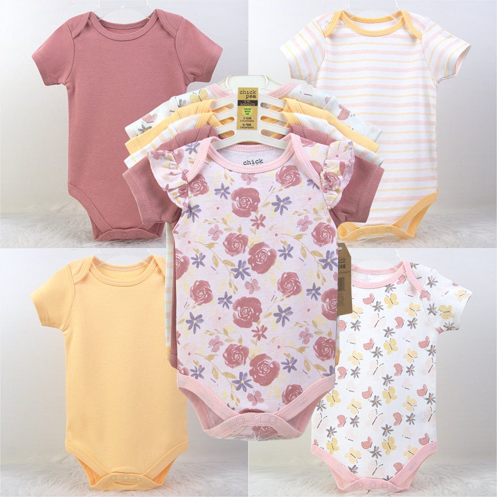 Baby Bodysuit Set – Mixed Colors & Designs (5 - Pack) - Little Sprouts & Co. DeMaMa