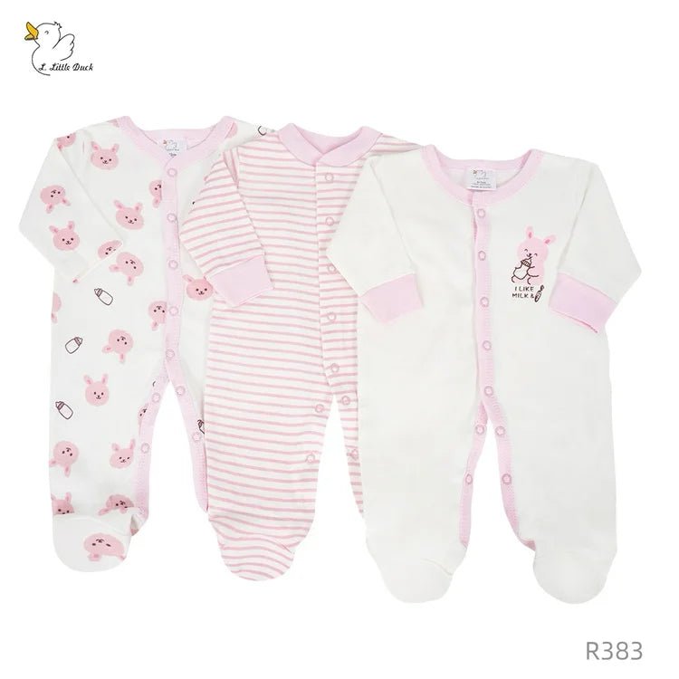 Baby Sleepsuit Set – Assorted Designs for Boys & Girls (3 - Pack) - Little Sprouts & Co. DeMaMa