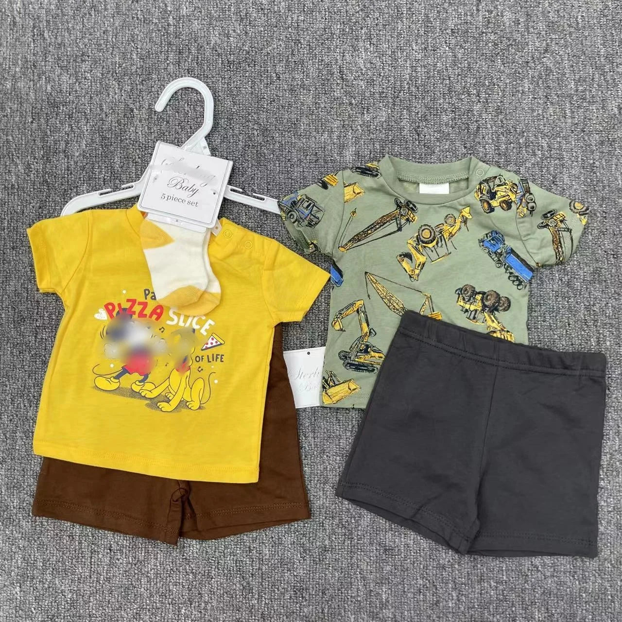 Baby Boy Outfit Set – T-Shirts, Shorts & Socks - Little Sprouts & Co. DeMaMa