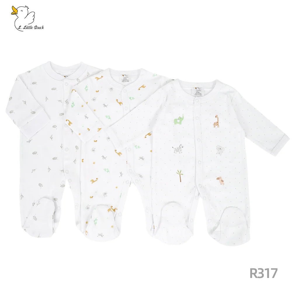 Baby Sleepsuit Set – Assorted Designs for Boys & Girls (3 - Pack) - Little Sprouts & Co. DeMaMa