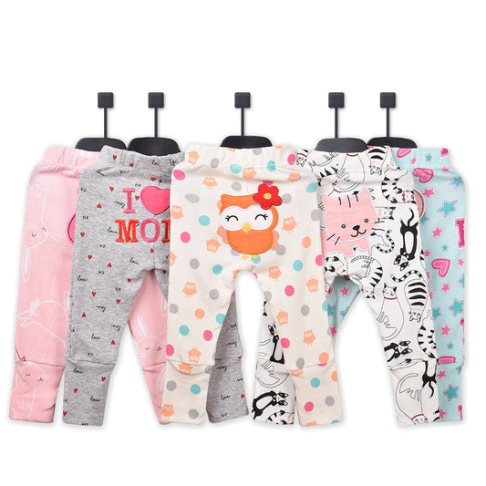Baby Pants Set – Unisex, Multi - Color & Character Print (5 - Pack) - Little Sprouts & Co. DeMaMa