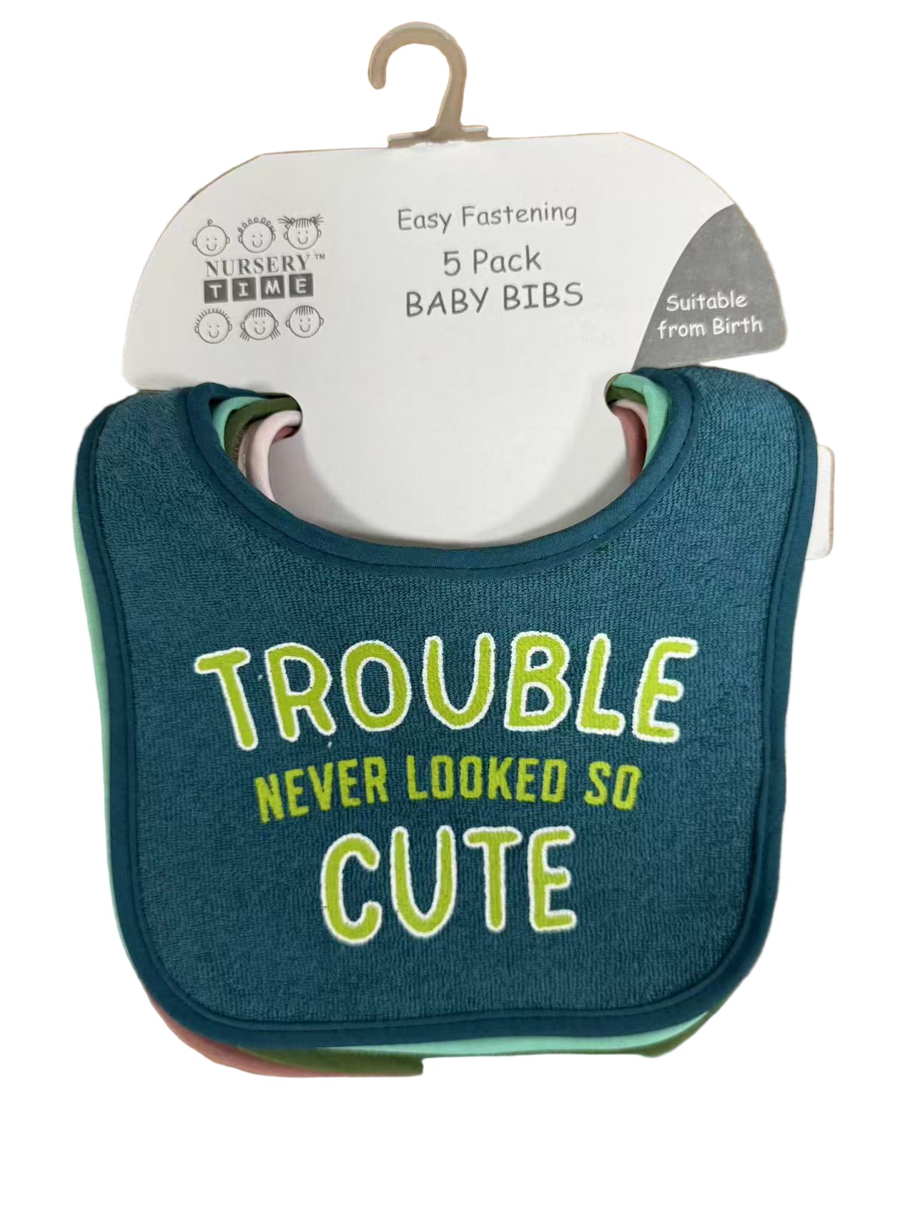 Nursery Time 5 - Pack Baby Bibs – Easy Fastening, Soft & Comfortable - Little Sprouts & Co. DeMaMa