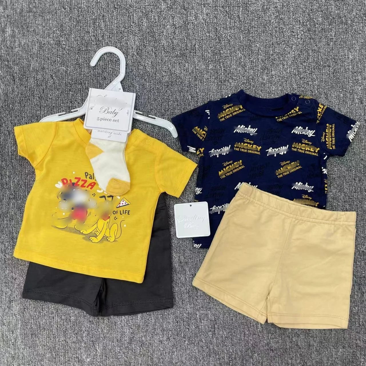 Baby Boy Outfit Set – T-Shirts, Shorts & Socks - Little Sprouts & Co. DeMaMa