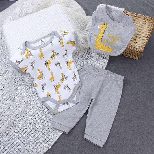 Baby Bodysuit & Bib Set – Animal & Nature Prints - Little Sprouts & Co. DeMaMa