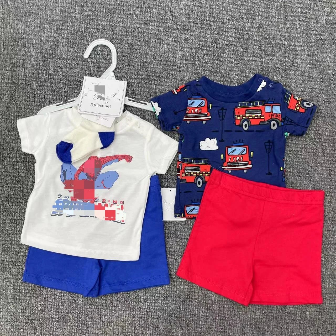 Baby Boy Outfit Set – T-Shirts, Shorts & Socks - Little Sprouts & Co. DeMaMa