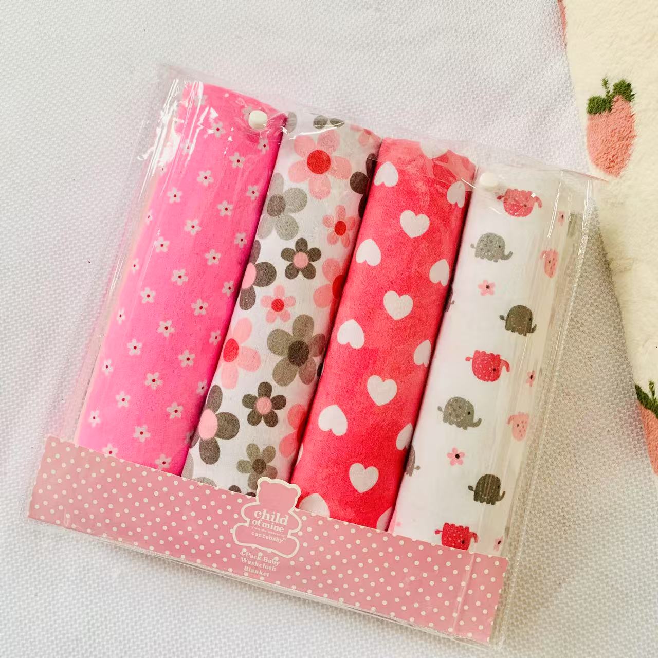 100% Cotton Baby Swaddle Blankets – 4 - Pack (150×100 cm, Multiple Designs) - Little Sprouts & Co. DeMaMa