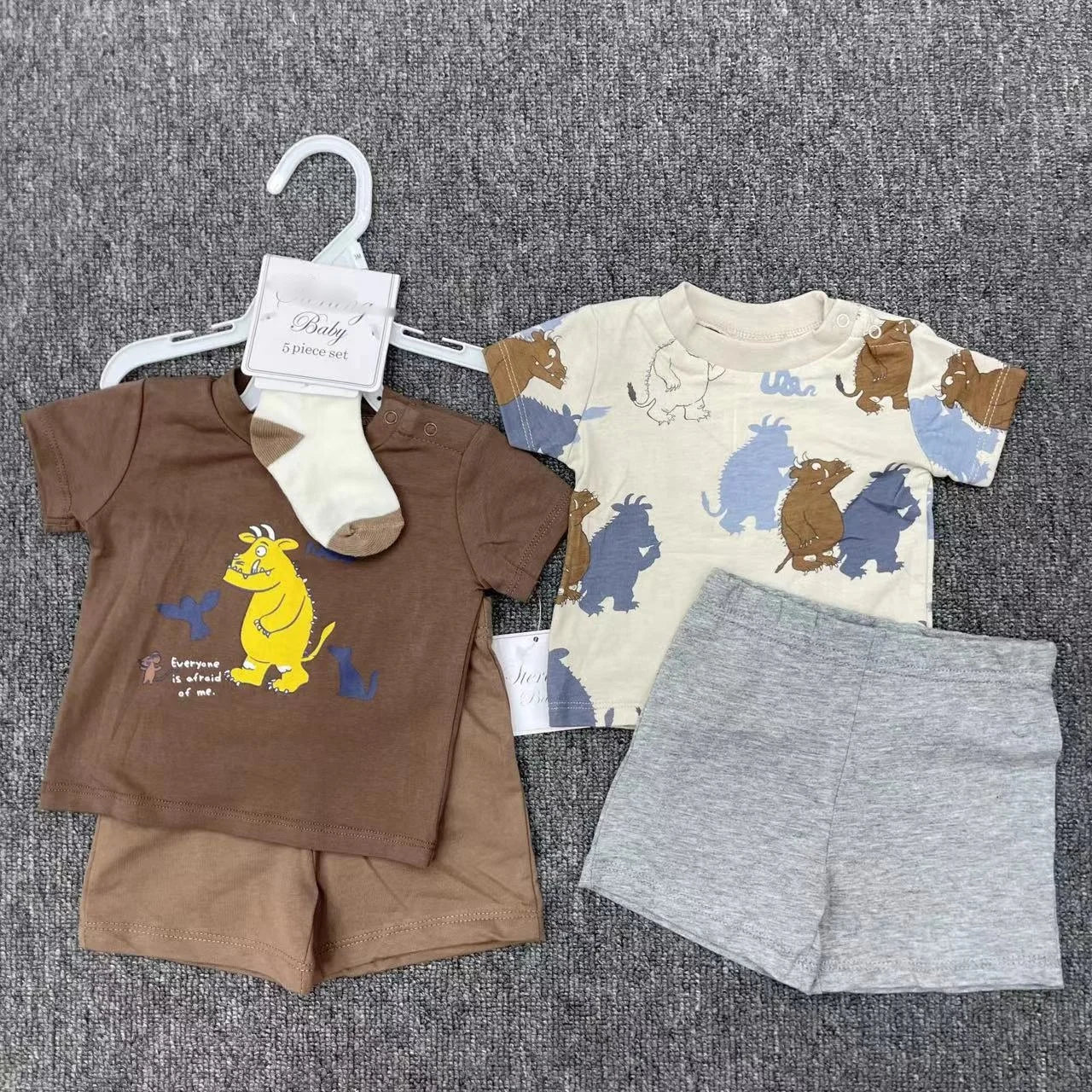 Baby Boy Outfit Set – T-Shirts, Shorts & Socks - Little Sprouts & Co. DeMaMa