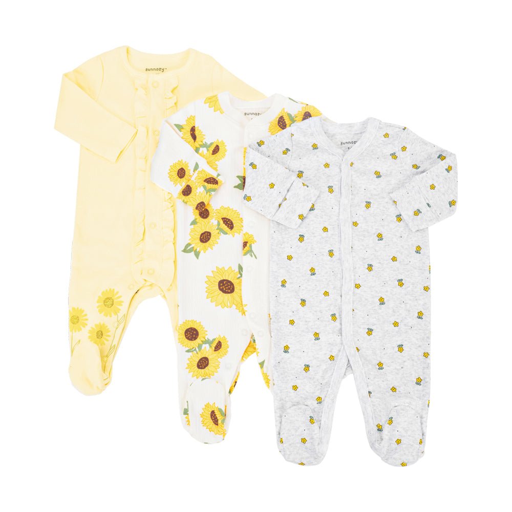 Baby Sleepsuit Set – Unisex Mixed Designs (3 - Pack) - Little Sprouts & Co. DeMaMa